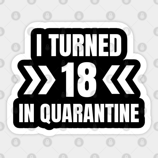 I Turned 18 In Quarantine Sticker by LunaMay